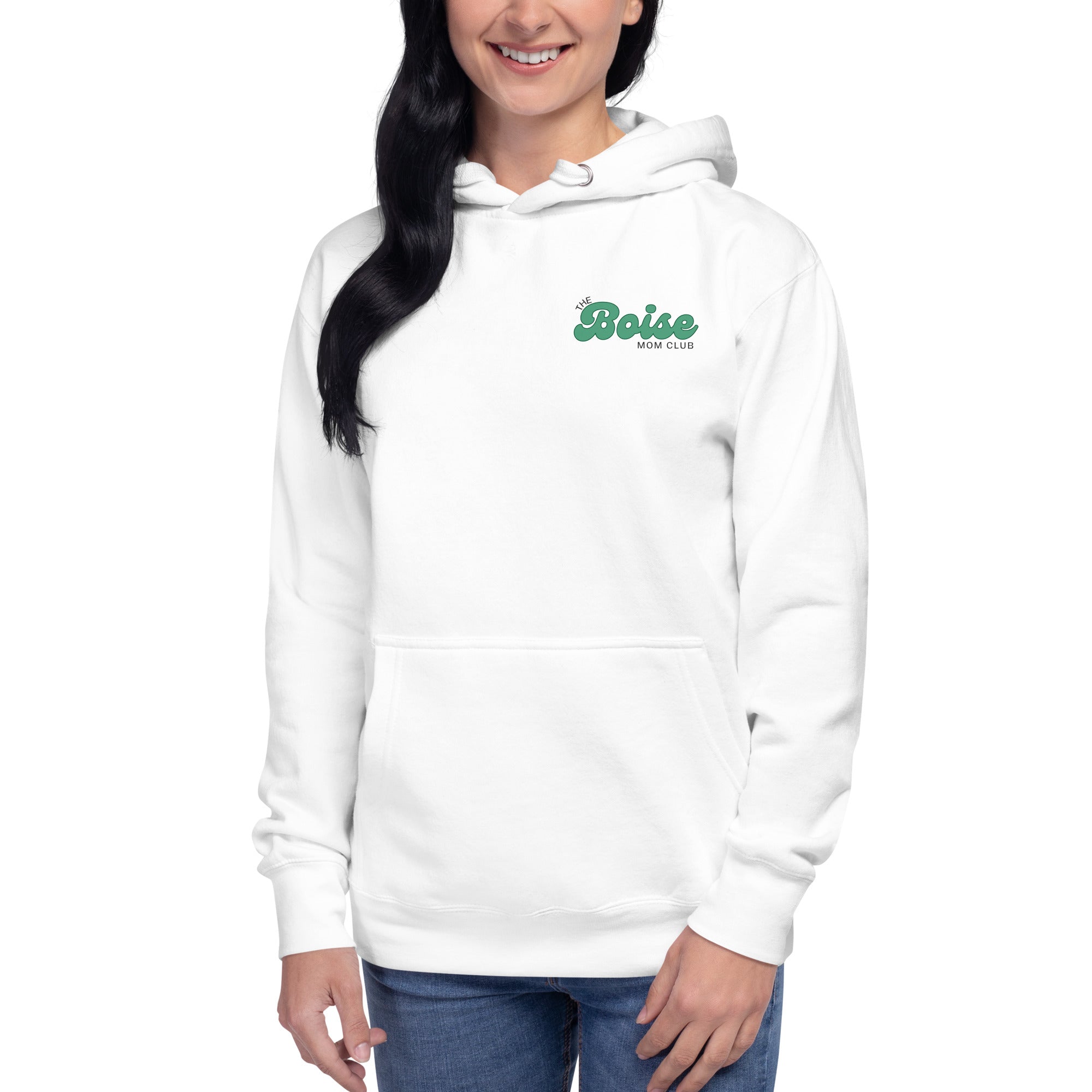 Boise Mom Club Hoodie- Green Print