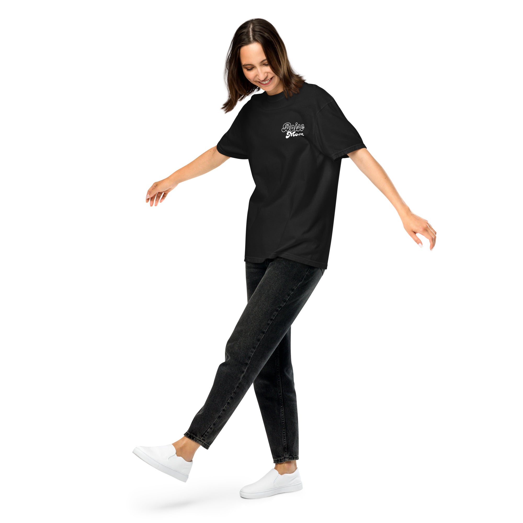 Always Tired- Boise Mom Club Tee (White Print)